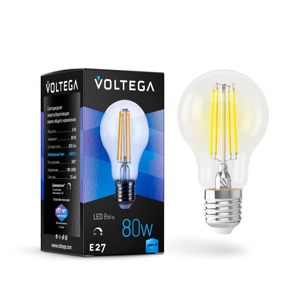 Светодиодная диммируемая лампа VOLTEGA GENERAL PURPOSE BULB 5490