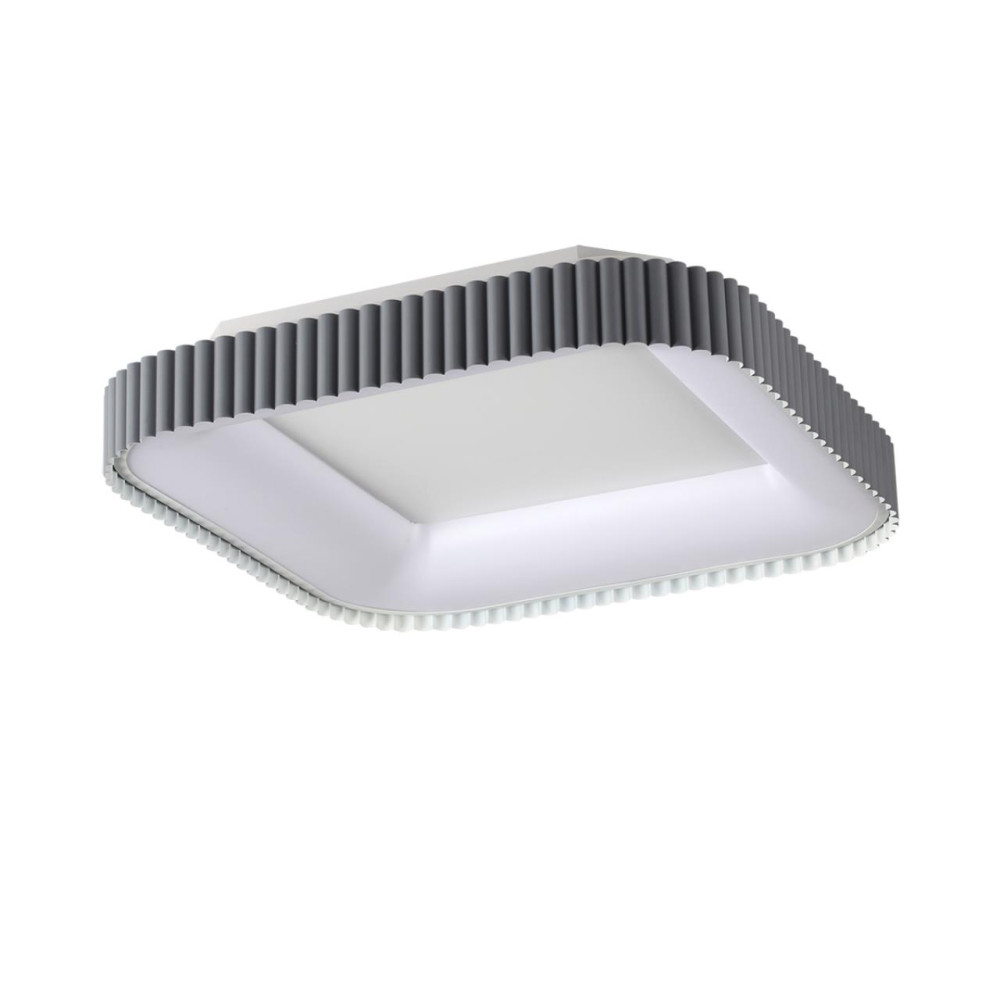 7769/56L AVRA LED SN Светильник металл/белый/серый LED 56Вт+14Вт 3000-6000K 500х500 IP43 ССТ+подсветка SHARMEL