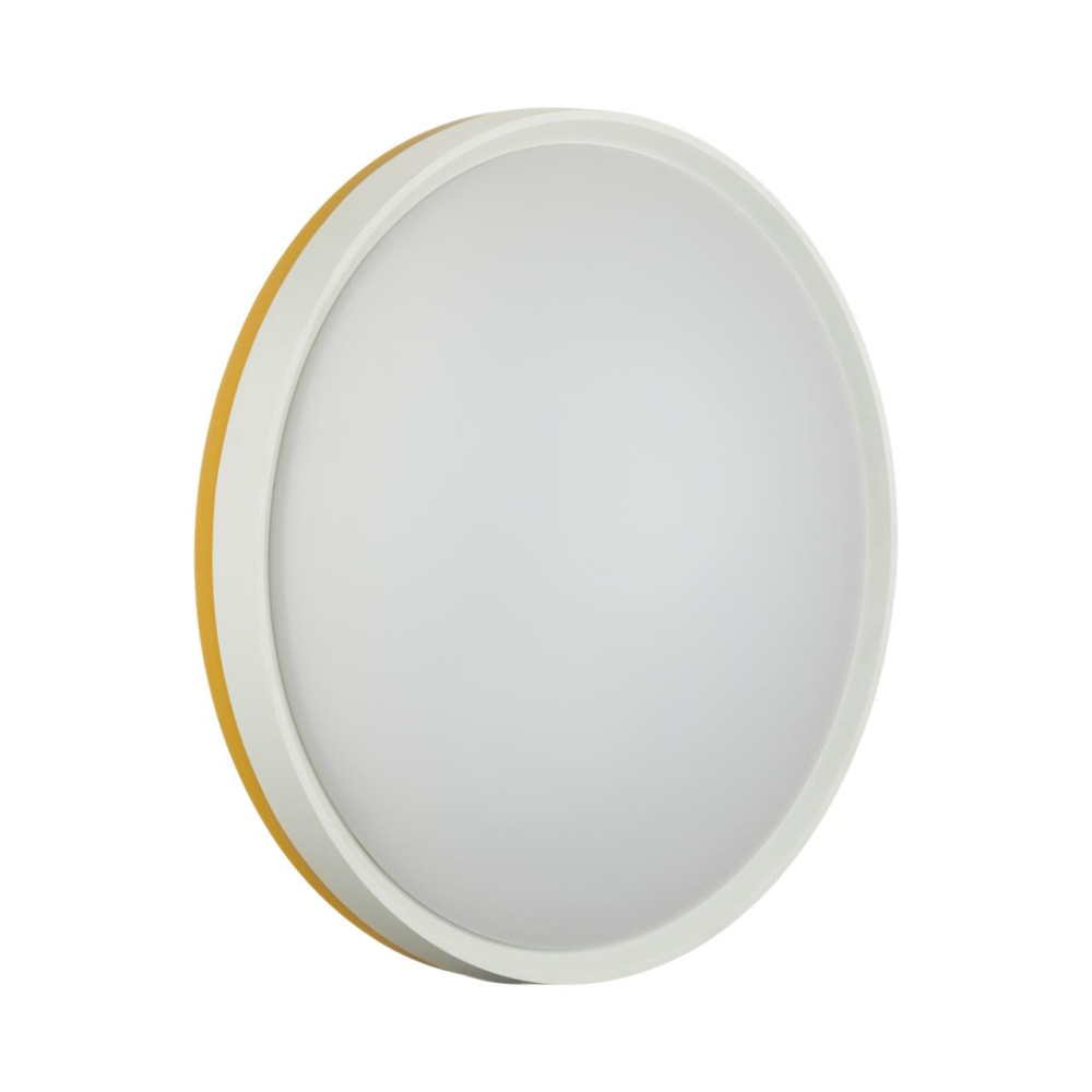 7709/DL COLOR SN 154 Светильник пластик/белый/желтый LED 48Вт 4000К D420 IP43 KEZO YELLOW