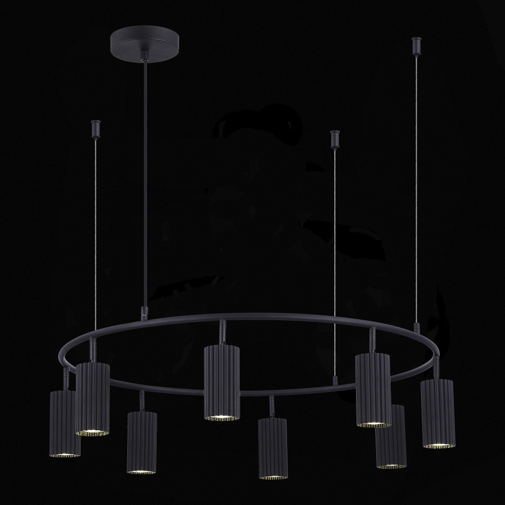 SL1213.403.08 Светильник подвесной ST-Luce Черный/Черный GU10 8*5W 4000K KENDO