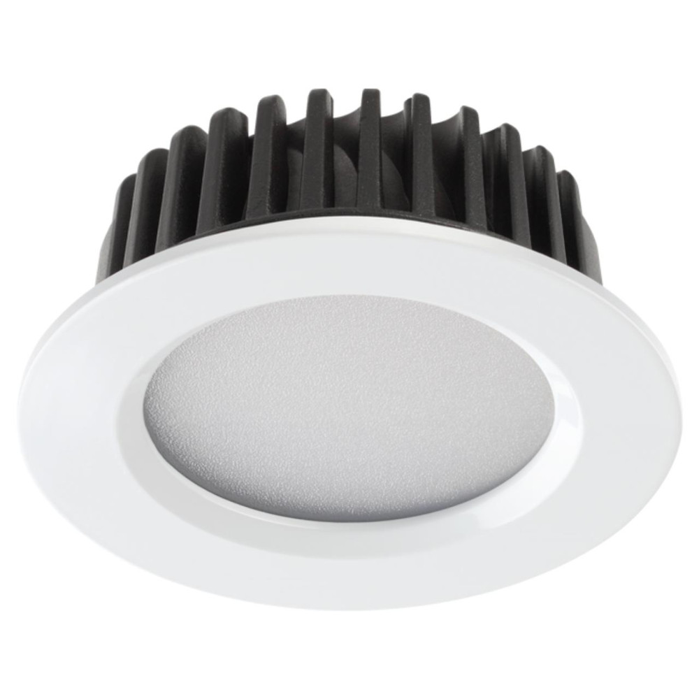 357600 SPOT NT18 492 белый Встраиваемый светильник IP44 LED 3000K 10W 100-265V DRUM