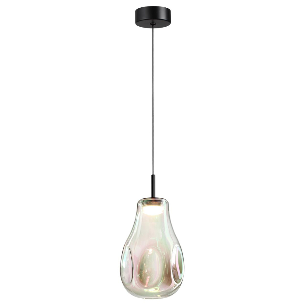 5098/4LB PENDANT ODL25 423 черный/бензиновый/металл/стекло Подвес LED 4W 4000K 388Лм NAVE