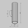 Настенный светильник (бра) Technical C106WL-02-GU10-BS