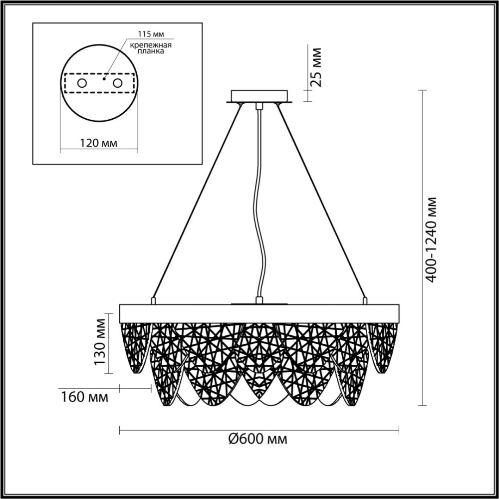 6528/6 NEOCLASSI LN23 180 латунь Люстра E14 6*40W 220V LUX