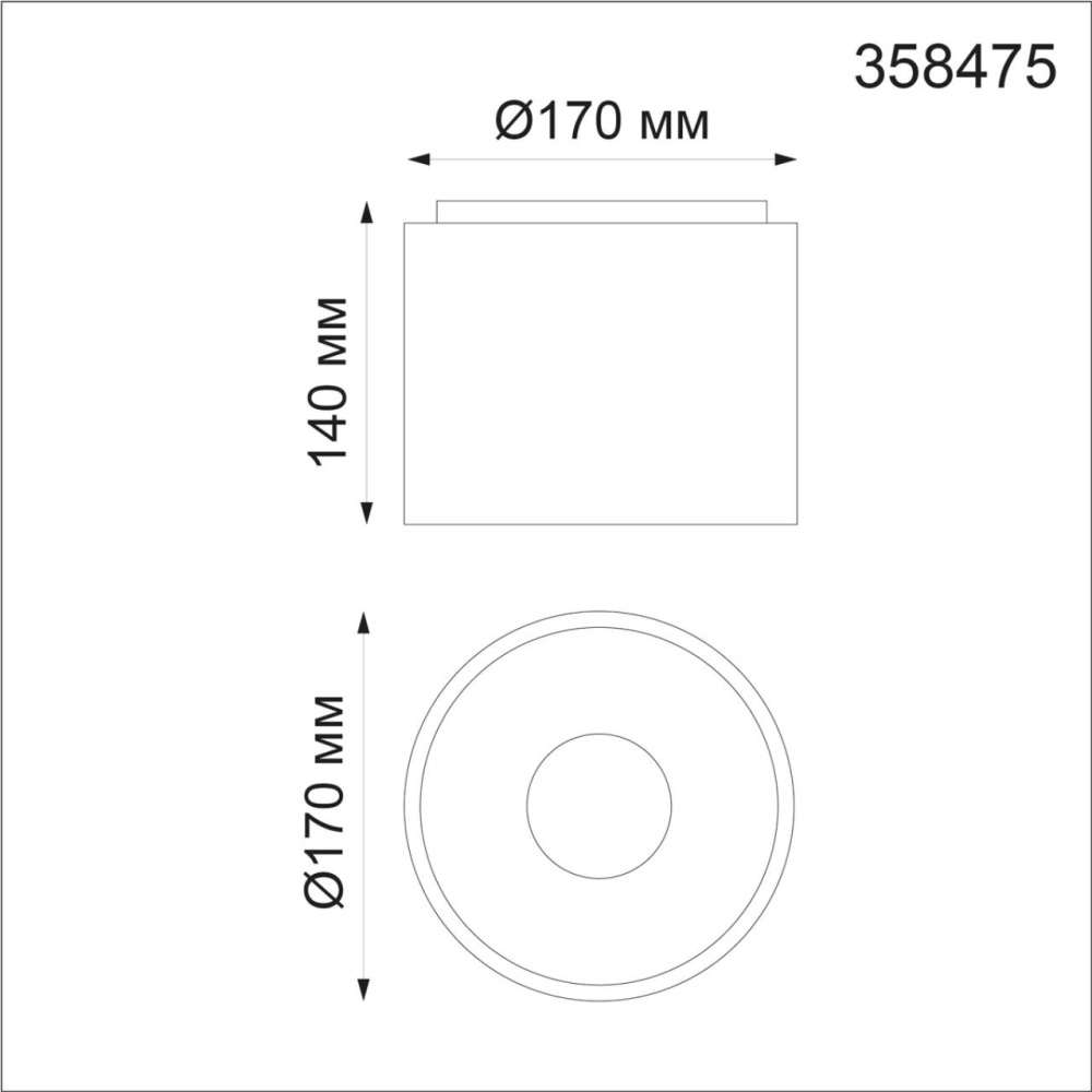 358475 OVER NT21 237 черный Светильник накладной IP20 LED 4000K 20W 200-260V RECTE