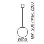 Подвесной светильник Technical P039PL-5W3K-10-B