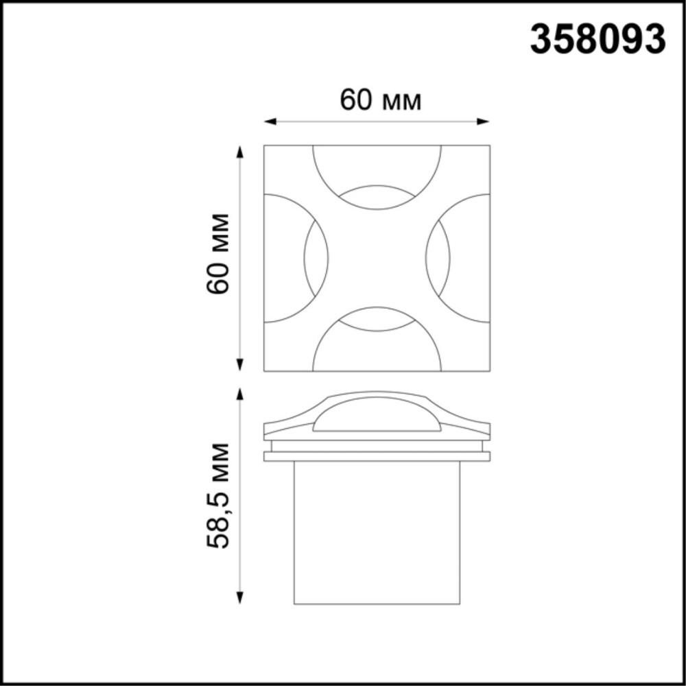 358093 STREET NT19 391 черный Подсветка ступеней IP65 LED 4000K 3W 220V SCALA