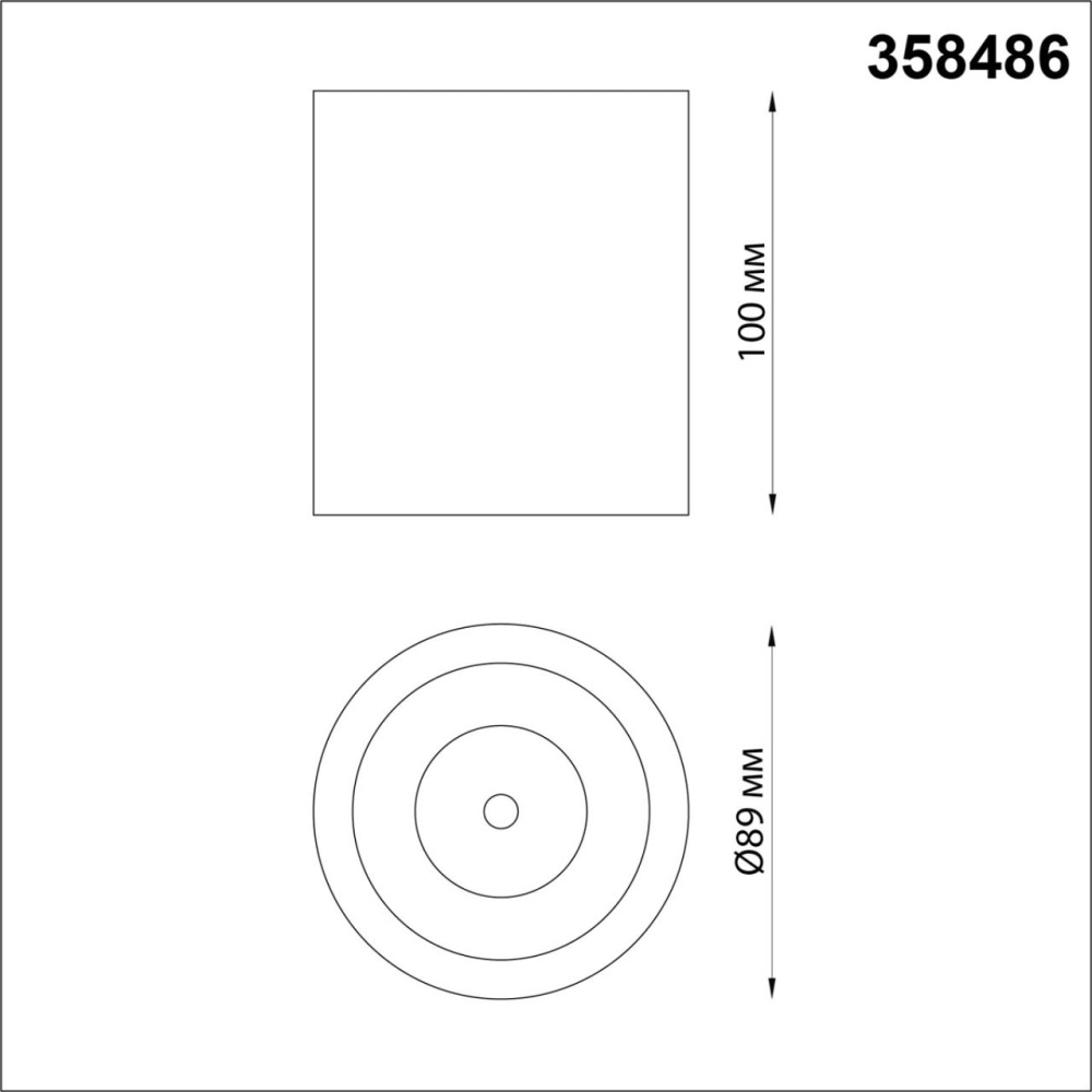 358486 OVER NT20 234 белый/золото Светильник накладной IP20 LED 4000K 10W 220V RECTE