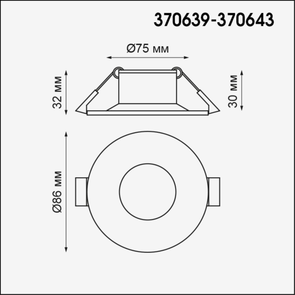 370643 SPOT NT19 224 медь Встраиваемый светильник IP20 GU10 50W 220V METIS