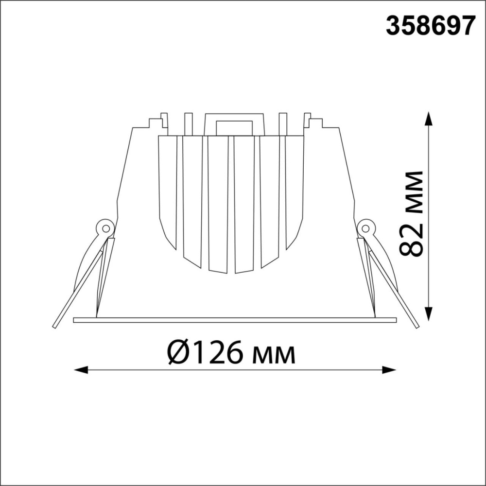 358697 SPOT NT21 276 белый/хром Светильник встраиваемый светодиодный IP20 LED 4000К 30W 100-265V KNOF