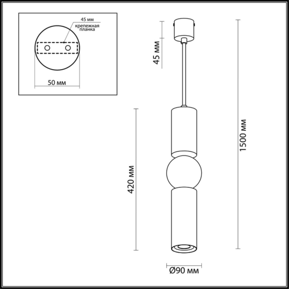 4071/5L L-VISION ODL19 350 серый/золото Подвес GU10 1*5W SAKRA