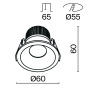 Встраиваемый светильник Technical DL034-01-06W3K-D-W