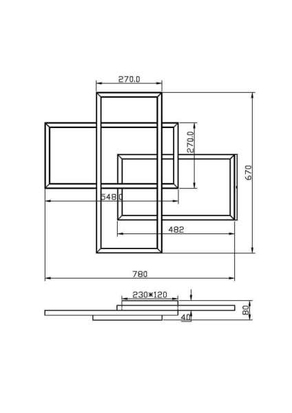 Потолочный светильник Maytoni MOD016CL-L80BK