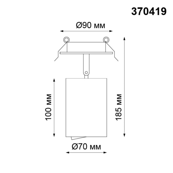 370419 SPOT NT19 317 Встраиваемый светильник IP20 GU10 50W 220V PIPE