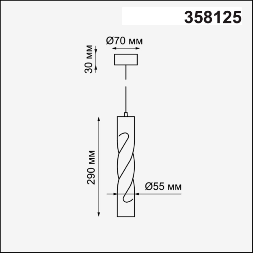 358125 OVER NT19 226 черн Накладной светильник, длина провода 1м IP20 LED 3000K 12W 160 - 265V ARTE