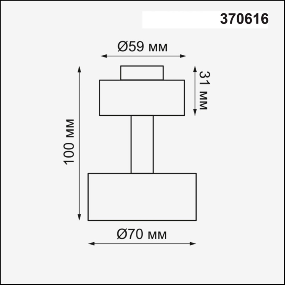 370616 KONST NT19 149 черный Корпус накладной IP20 GU10 50W 220V UNIT