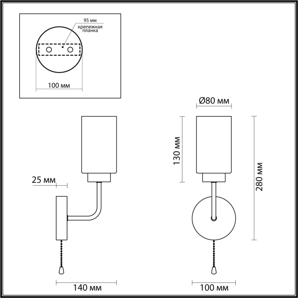 5639/1W COMFI LN23 232 белый, золотой Бра E14 1*40W 220V DALLIN