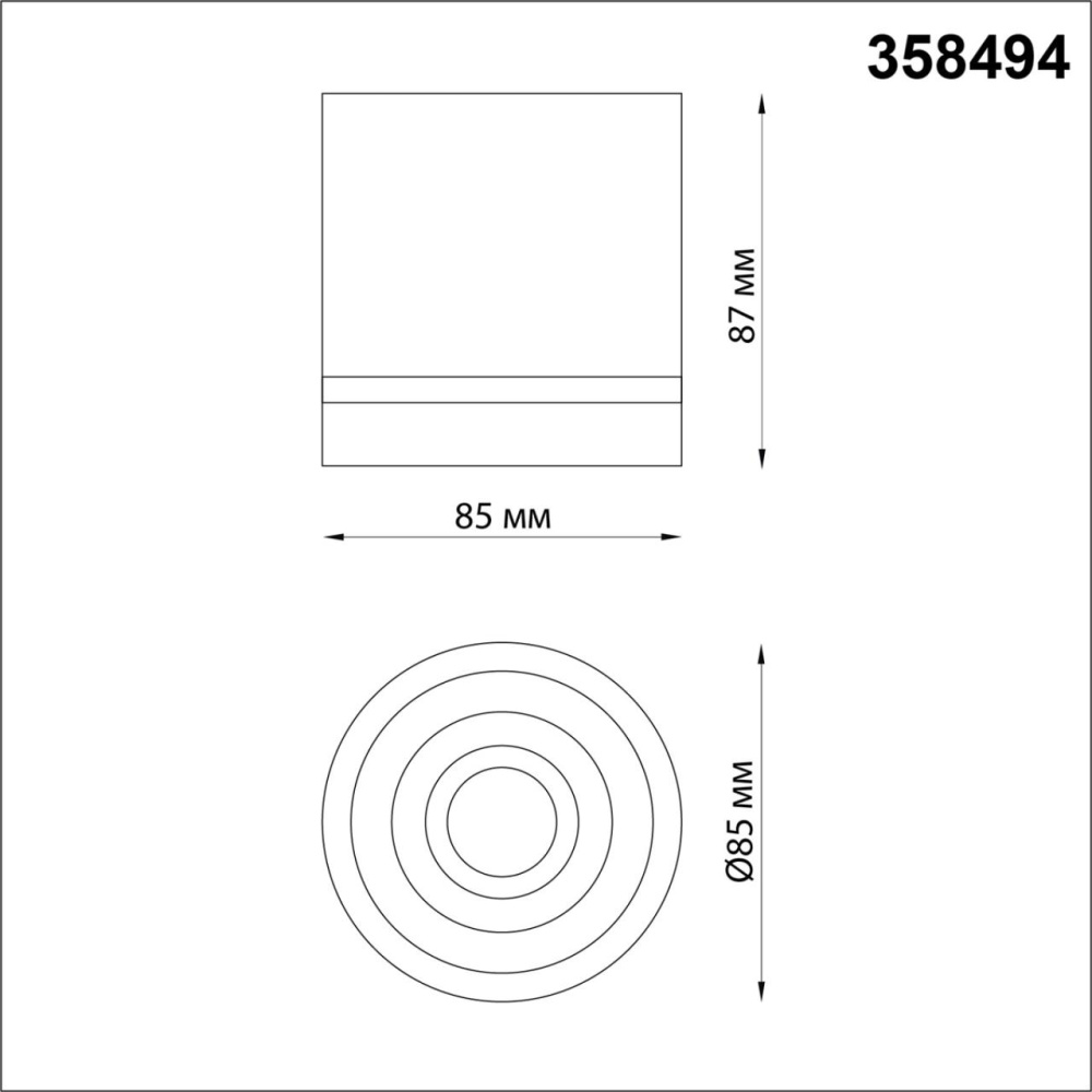 358494 OVER NT20 235 золото Светильник накладной IP20 LED 4000K 12W 220V ARUM