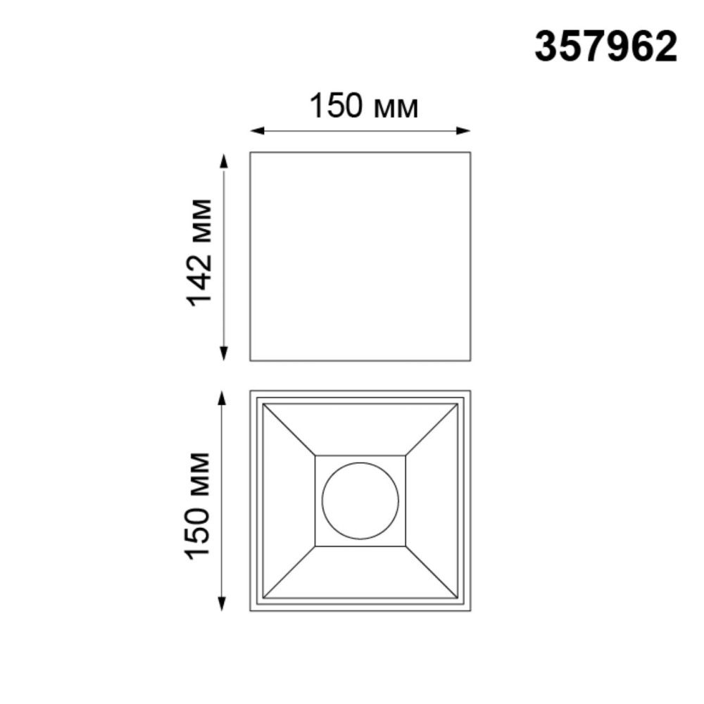 357962 OVER NT19 206 черный Накладной светильник IP20 LED 4000К 30W 200-260V RECTE