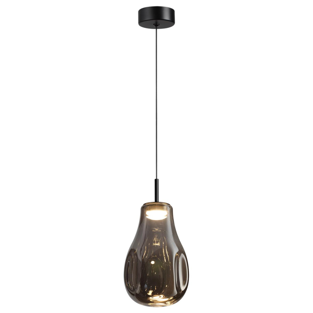 5098/4LC PENDANT ODL25 423 черный/дымчатый/металл/стекло Подвес LED 4W 4000K 388Лм NAVE