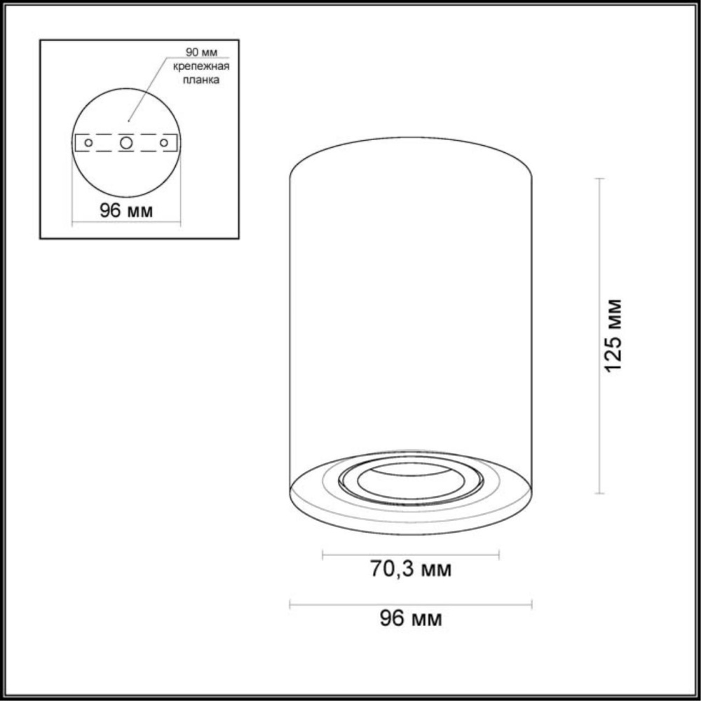 3564/1C HIGHTECH ODL18 279 белый Потолочный накладной светильник IP20 GU10 1*50W 220V PILLARON