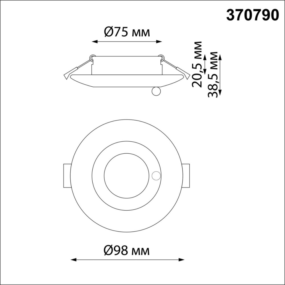 370790 SPOT NT21 530 хром Светильник встраиваемый влагозащищенный IP44 GU10 50W 220V WATER