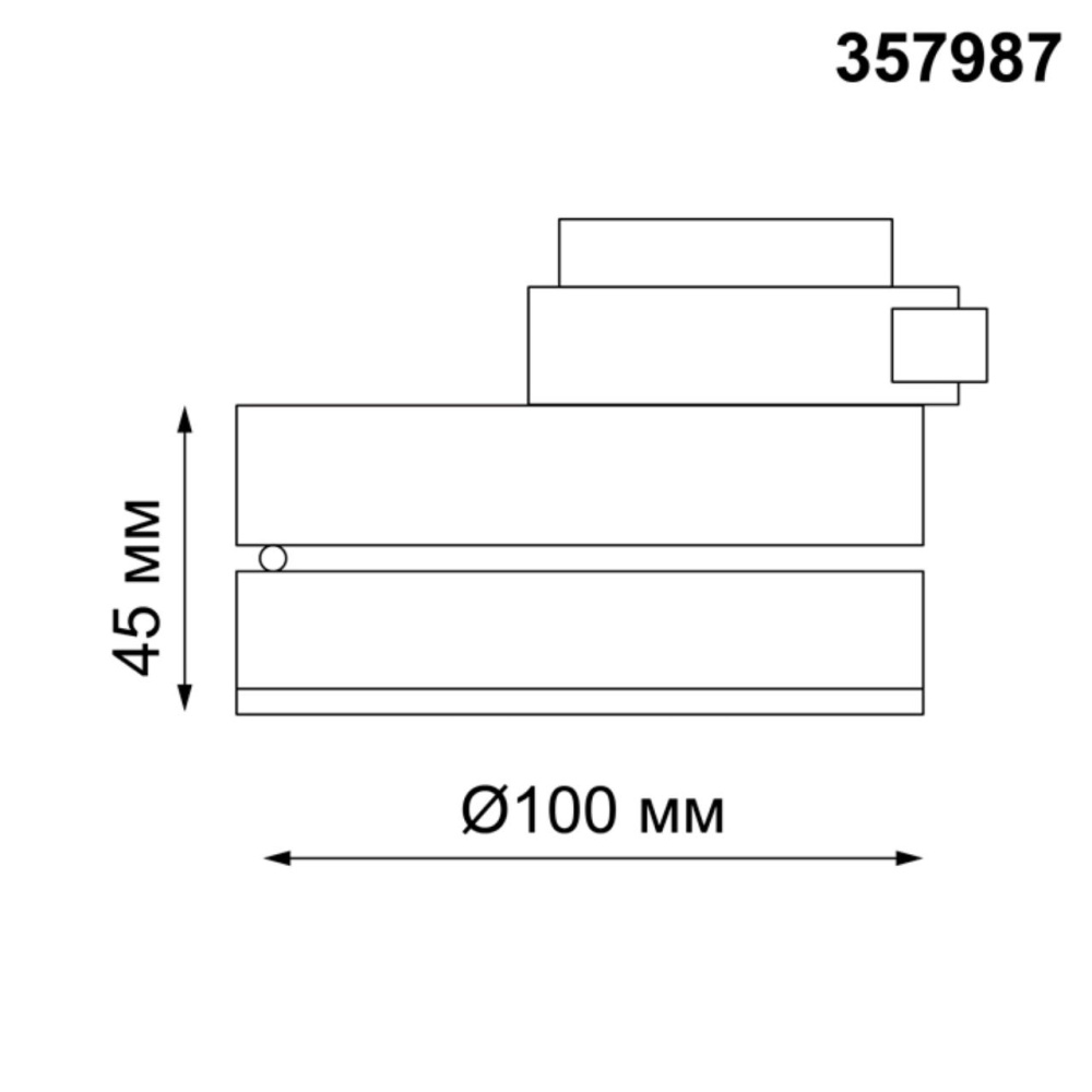 357987 PORT NT19122 черный Светильник трековый однофазный трехжильный IP20 LED 3000К 12W 220V GRODA