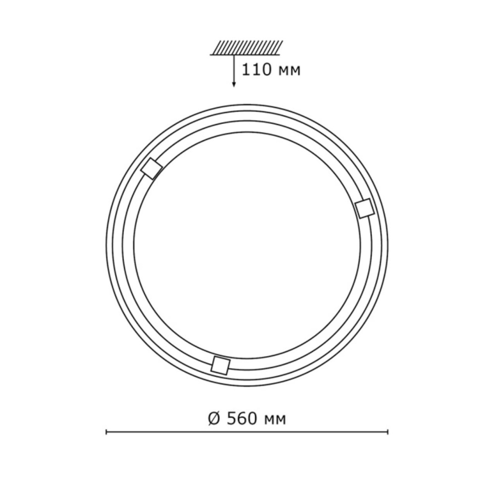 336 GL-WOOD SN 111 Светильник стекло/белое/темный орех E27 3*100Вт D560 LUFE WOOD