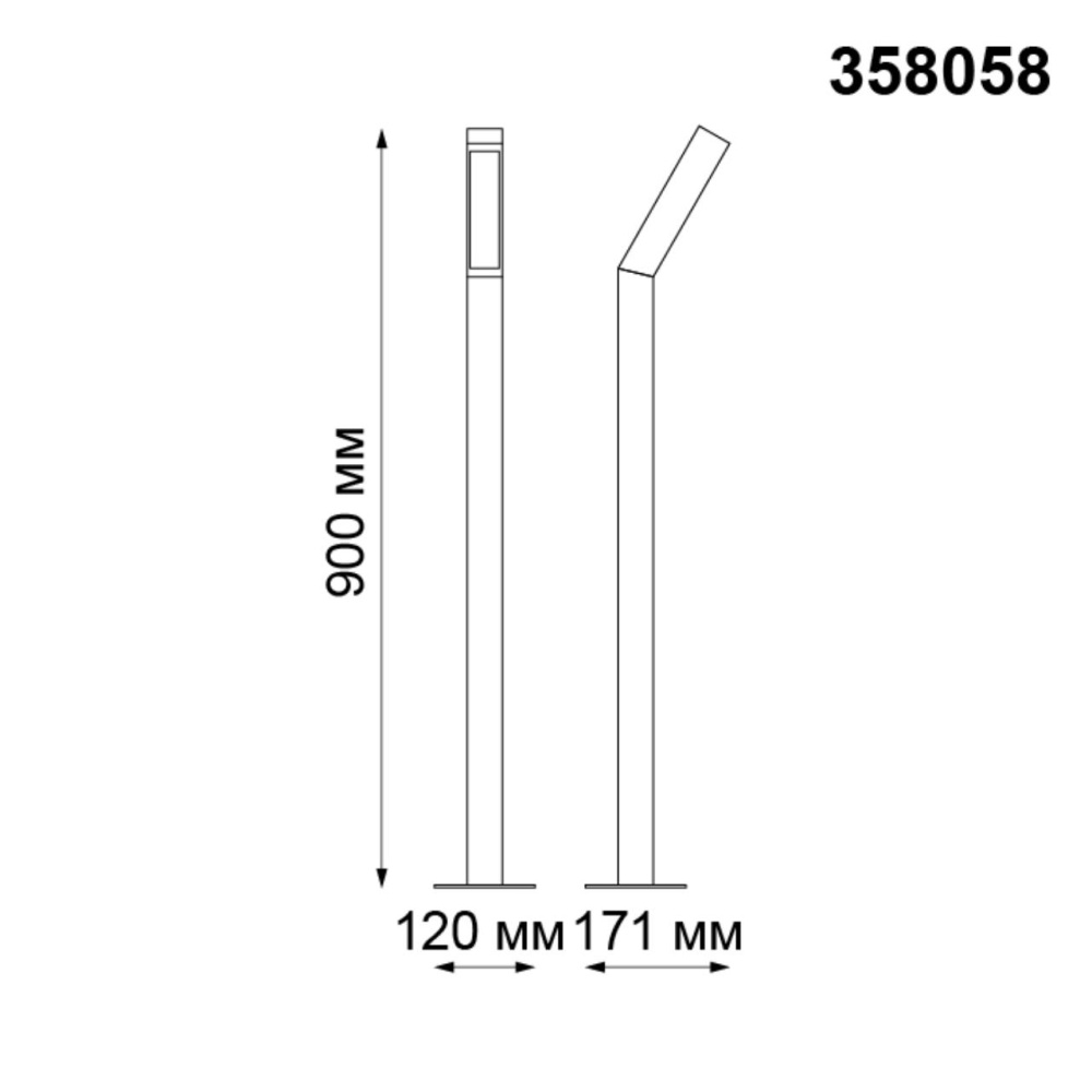 358058 STREET NT19 382 коричневый Ландшафтный светильник IP65 LED 3000К 8W 220V CORNU