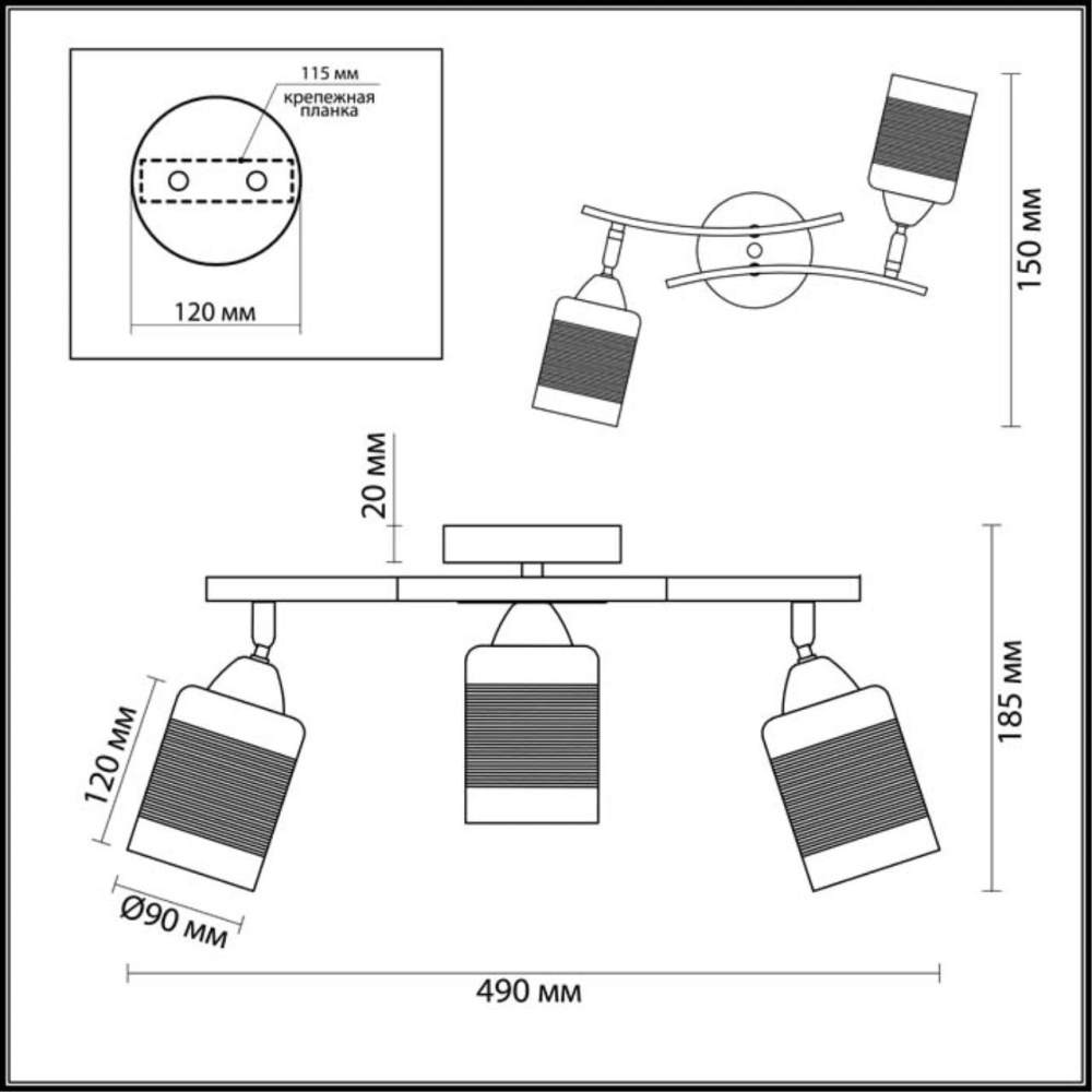 3029/3CA COMFI LN16 204 золото, белый с золотой патиной Люстра потолочная E27 3*60W 220V FILLA