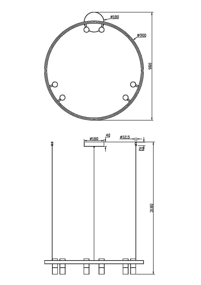 Подвесная люстра MAYTONI SATELLITE MOD102PL-L42BK