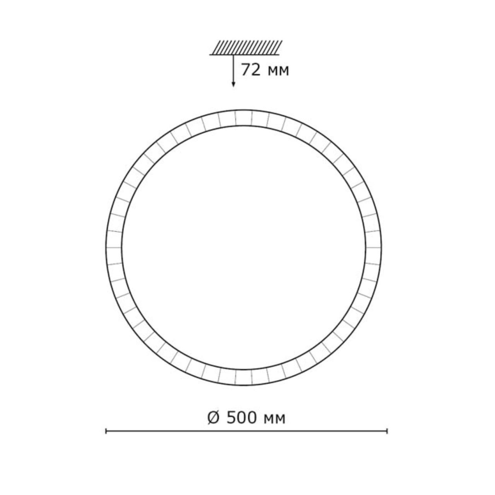 2036/EL PALE SN 145 Светильник пластик/белый/прозрачный LED 72Вт 3000-6300K D500 IP43 пульт ДУ BRISA