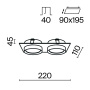 Встраиваемый светильник Technical DL086-02-GX53-SQ-B