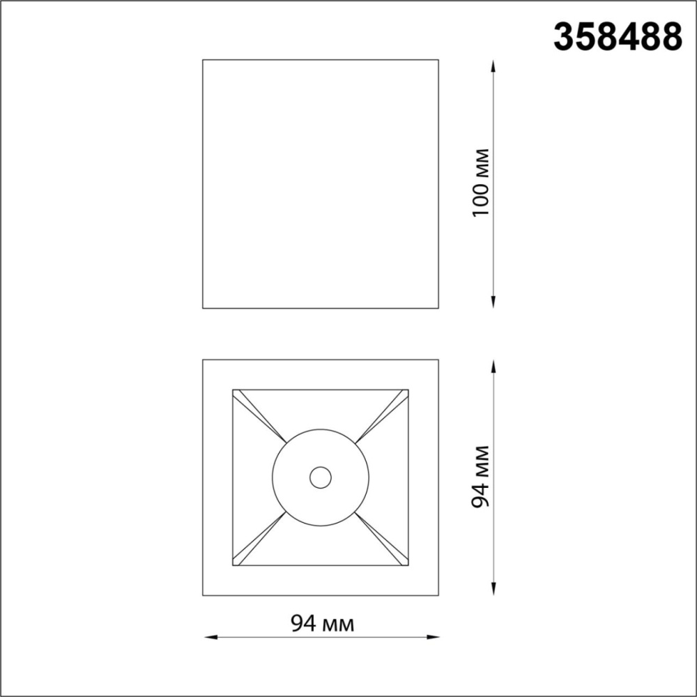 358488 OVER NT20 234 белый/золото Светильник накладной IP20 LED 4000K 10W 220V RECTE