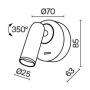 Настенный светильник (бра) Technical C038WL-L3B3K