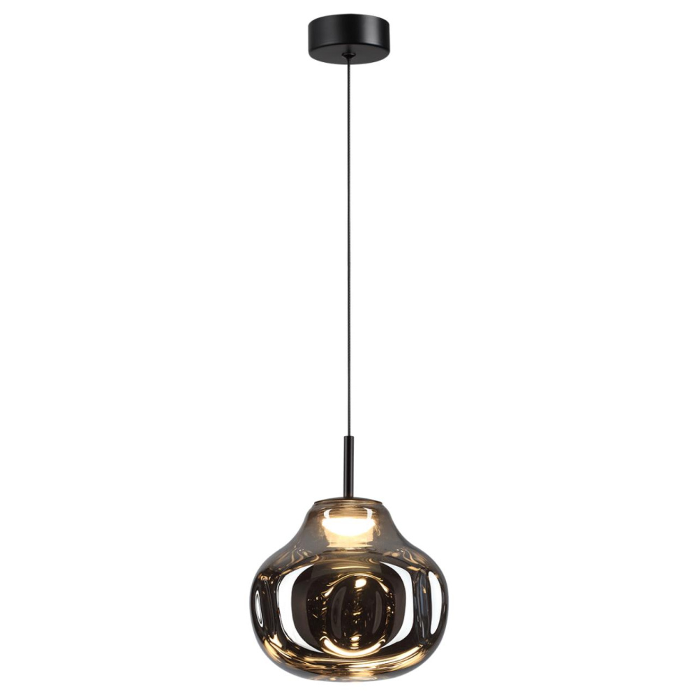 5097/4LC PENDANT ODL25 421 черный/дымчатый/металл/стекло Подвес LED 4W 4000K 388Лм VASO