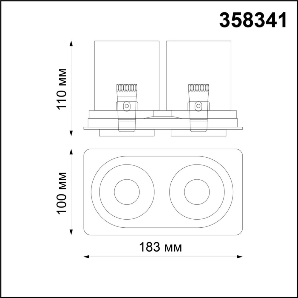 358341 SPOT NT19 470 белый/черный Встраиваемый светильник IP20 LED 3000К 24W 220V LANZA