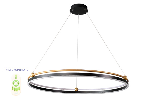 Люстра Crystal Lux FERNANDO SP88W LED D1000 BLACK/GOLD