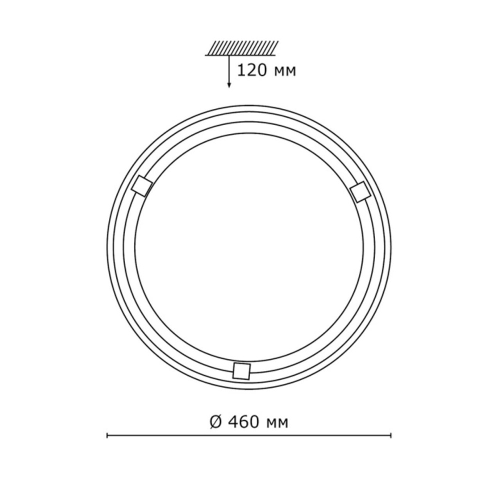 236 GL-WOOD SN 111 Светильник стекло/белое/темный орех E27 2*100Вт D460 LUFE WOOD