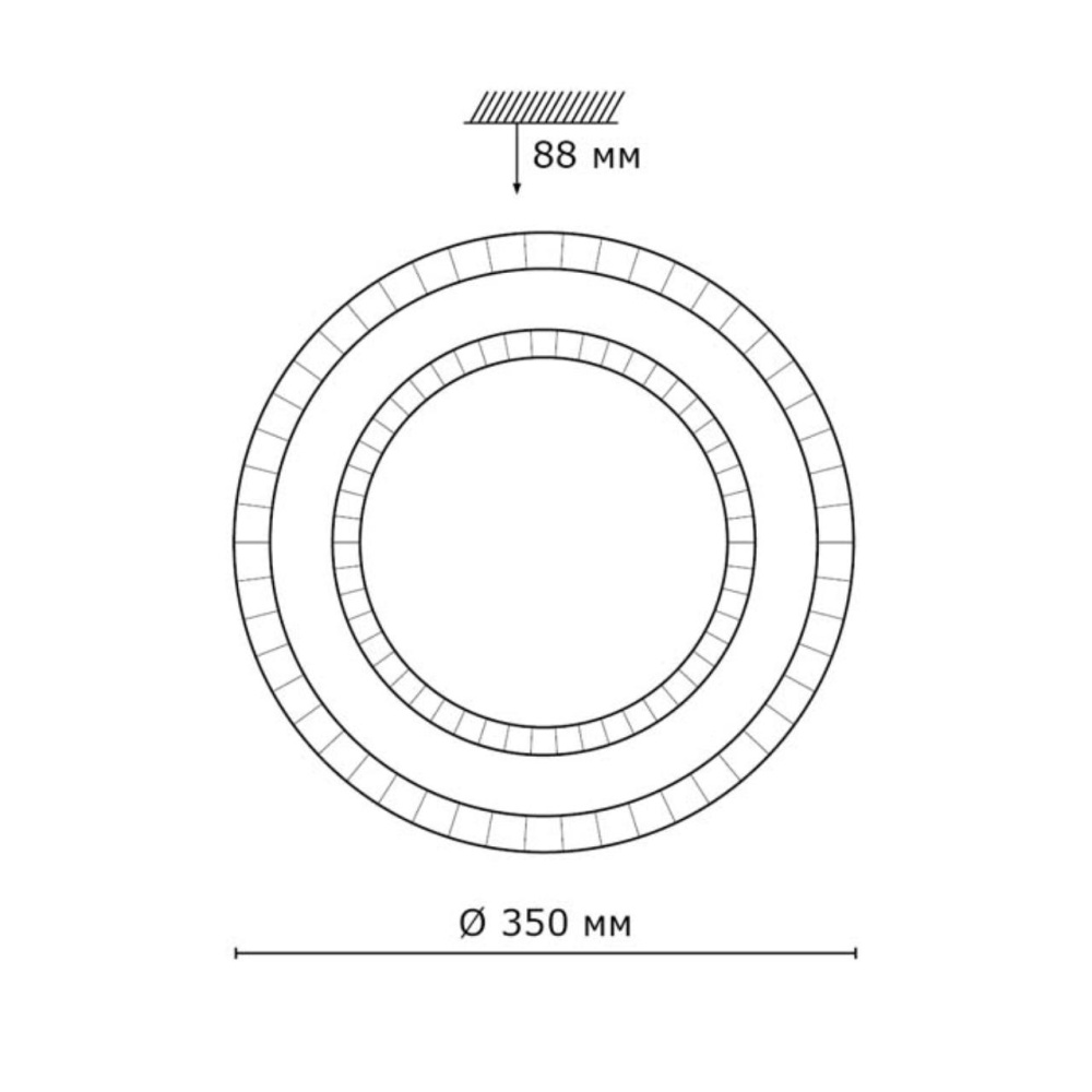 2041/DL PALE SN 144 Светильник пластик/белый/прозрачный LED 48Вт 3000-6300K D350 IP43 пульт ДУ FLOORS