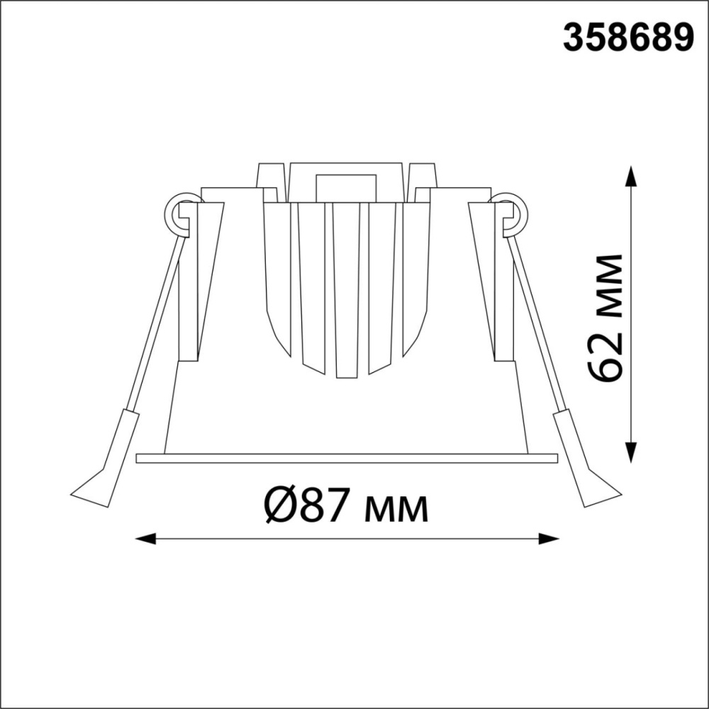 358689 SPOT NT21 462 белый/хром Светильник встраиваемый светодиодный IP20 LED 4000К 10W 100-265V KNOF