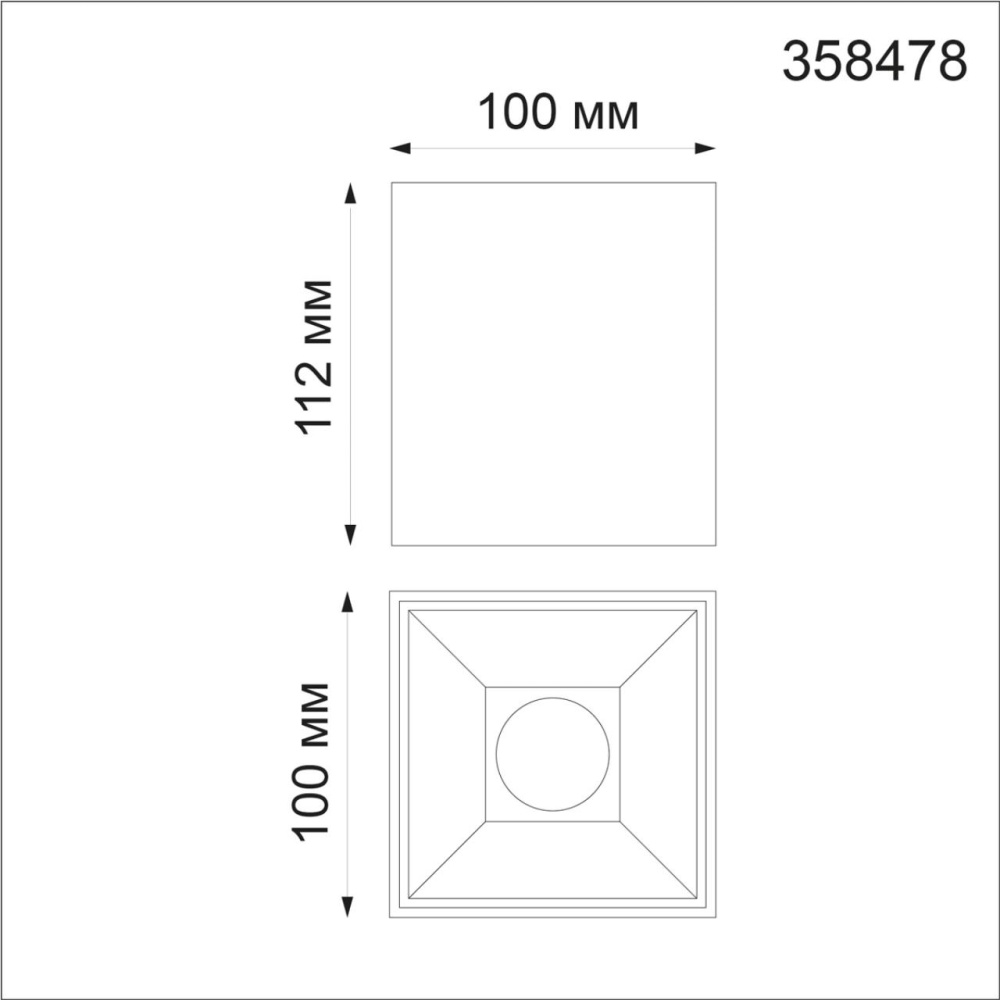 358478 OVER NT21 237 белый Светильник накладной IP20 LED 4000K 15W 200-260V RECTE