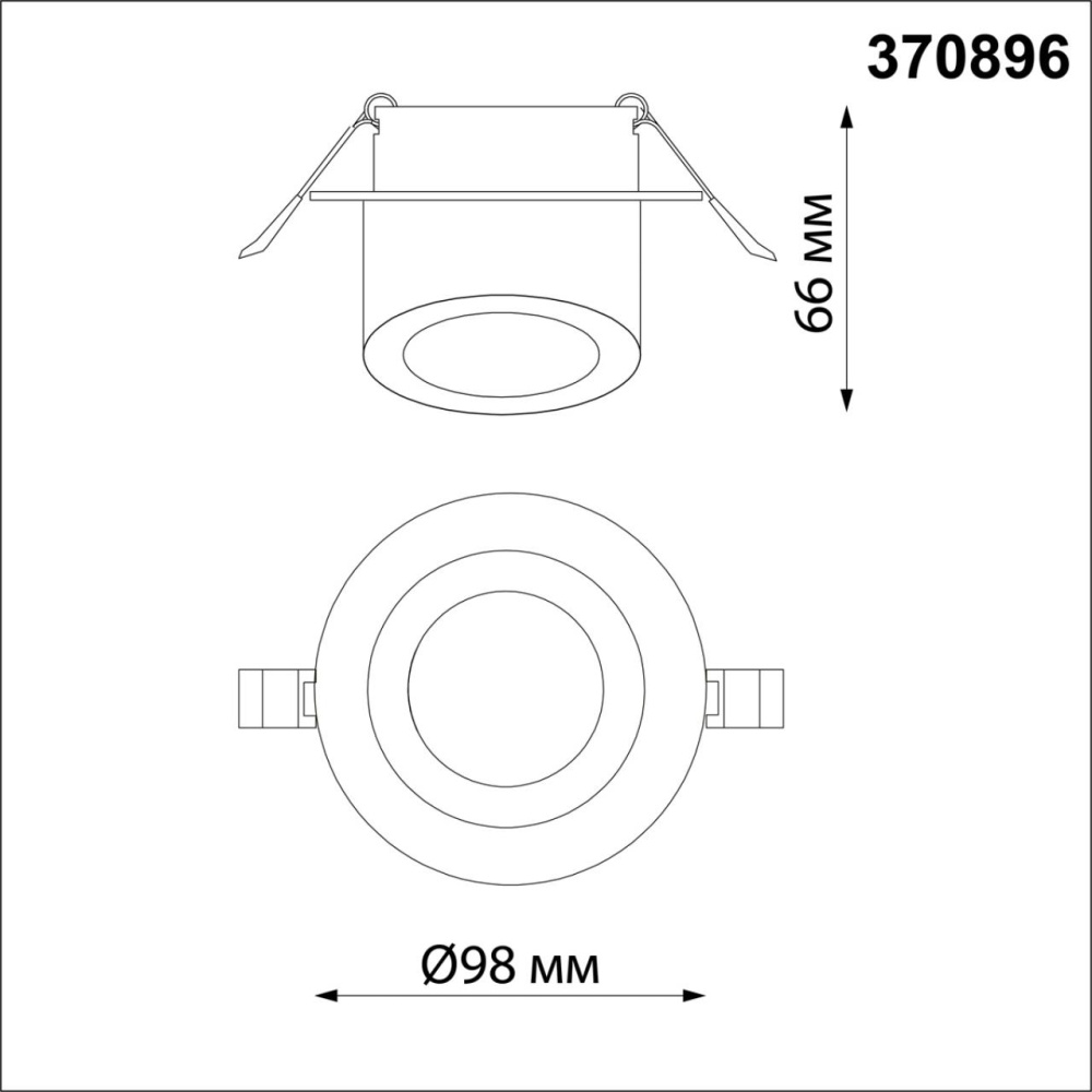 370896 SPOT NT22 318 черный Светильник встраиваемый IP20 GU10 9W 220V LIRIO