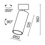 Потолочный светильник Technical C055CL-L12B4K-W-B