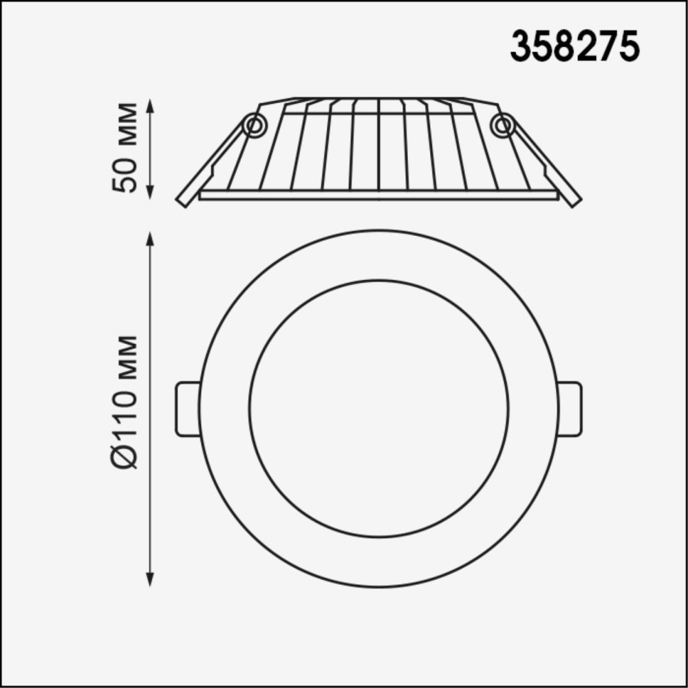 358275 SPOT NT19 292 белый Встраиваемый светильник IP20 LED 4000K 8W 100-240V GESSO