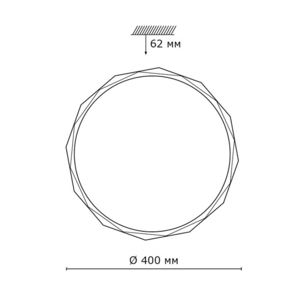 2045/DL PALE SN 089 Светильник пластик/белый/прозрачный LED 48Вт 4000K D400 IP43 GINO