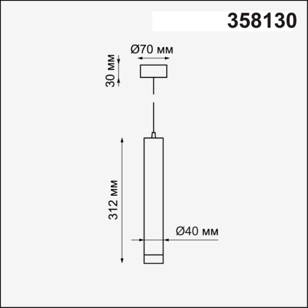 358130 OVER NT19 227 черный Накладной св-к длина провода 1м IP20 LED 3000K 10W 160 - 265V MODO