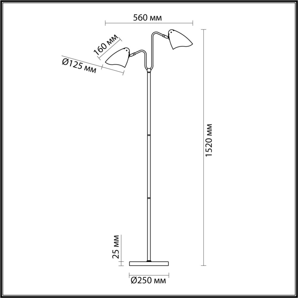 4540/2F MODERNI LN21 111 латунь, белый Торшер E14 2*40W 220V MADISON