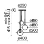 Подвесная люстра MAYTONI BASIC FORM MOD521PL-03G