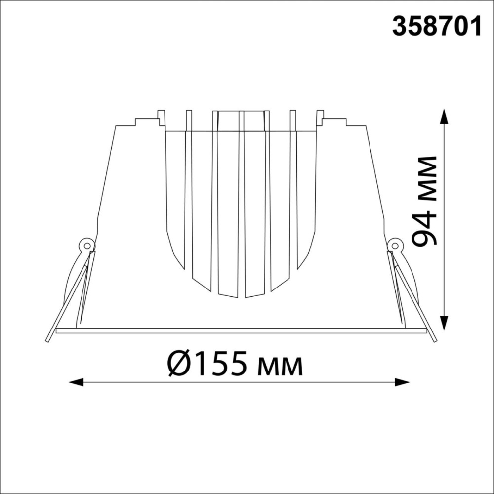 358701 SPOT NT21 276 белый/хром Светильник встраиваемый светодиодный IP20 LED 4000К 40W 100-265V KNOF